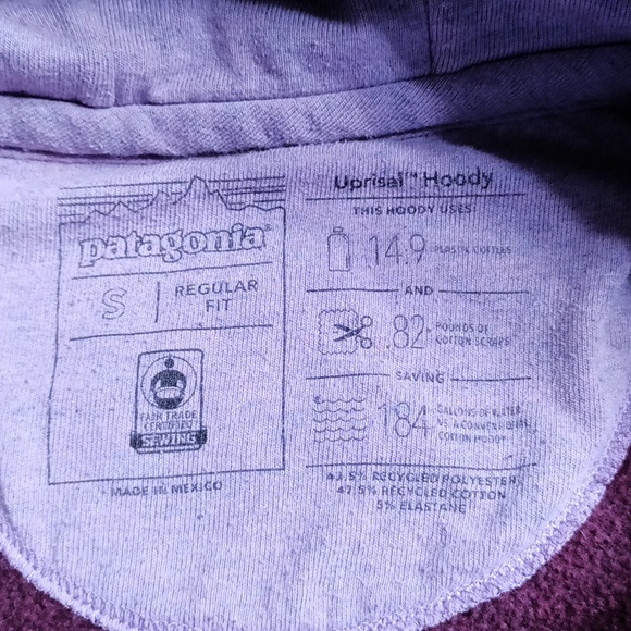 Patagonia Uprisal Maroon Hoodie Size Small - Picture 6 of 7